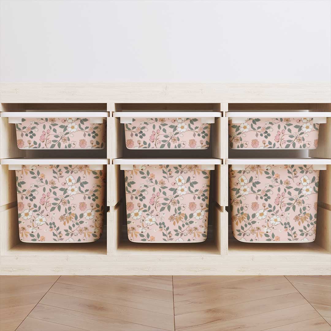 Stickers for plastic storage boxes