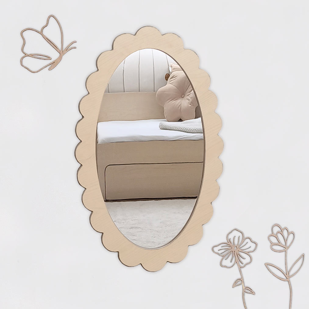 Children's room mirror – oval wave mirror