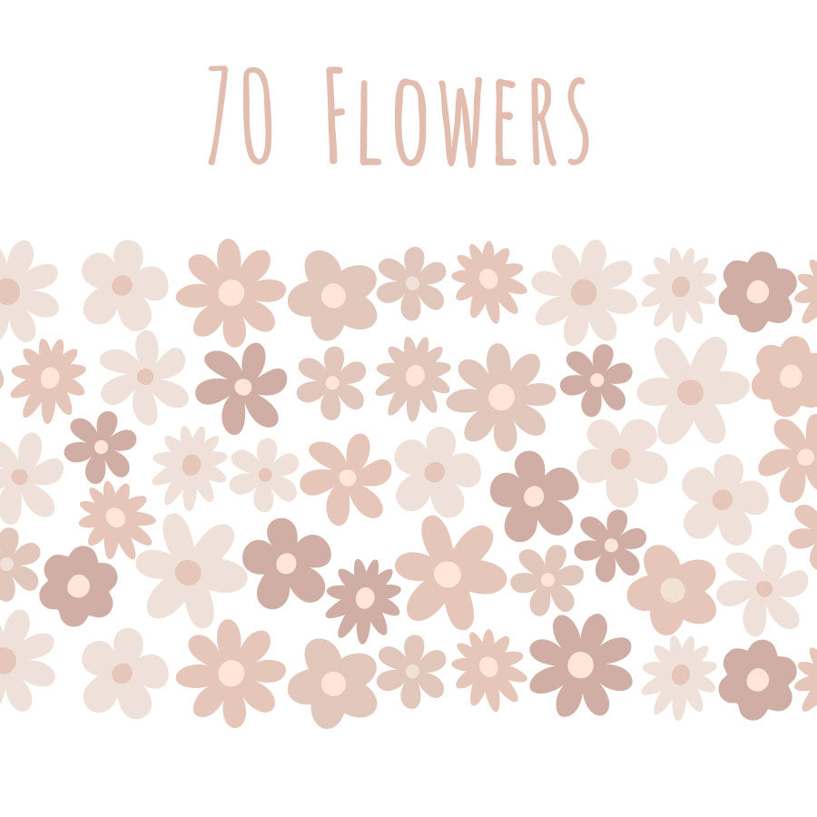 Wall stickers for children, flower mix