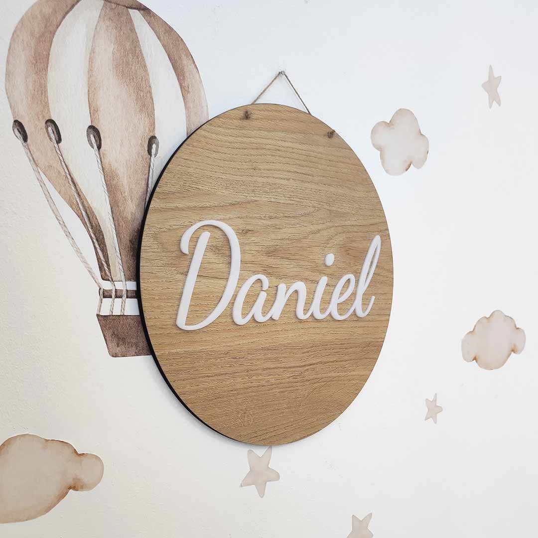 Sign for children's room with designed name