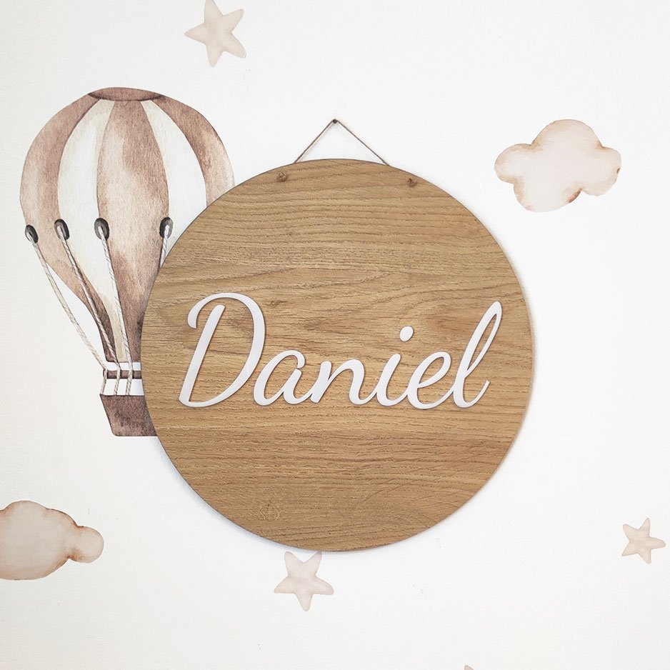 Sign for children's room with designed name