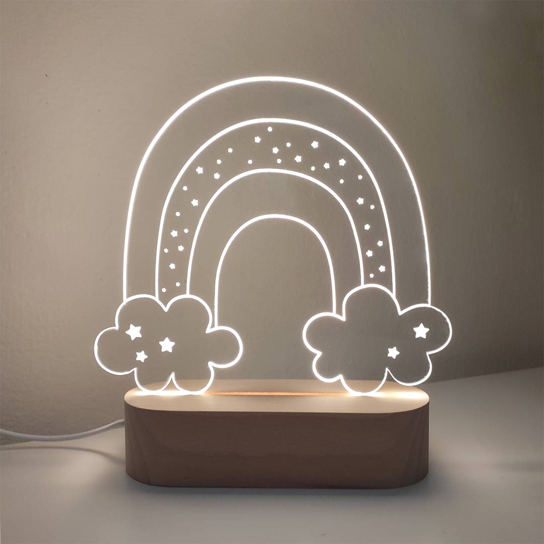 Luz nocturna de arcoíris para niños