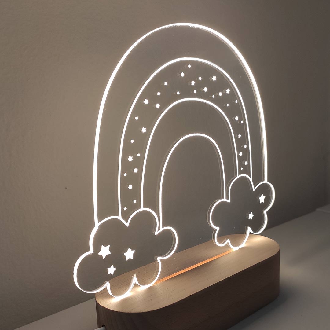Luz nocturna de arcoíris para niños