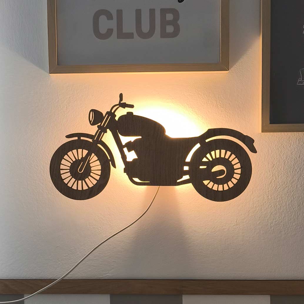 Lámpara de noche de motocicleta para niños – Lámpara de pared para adolescentes