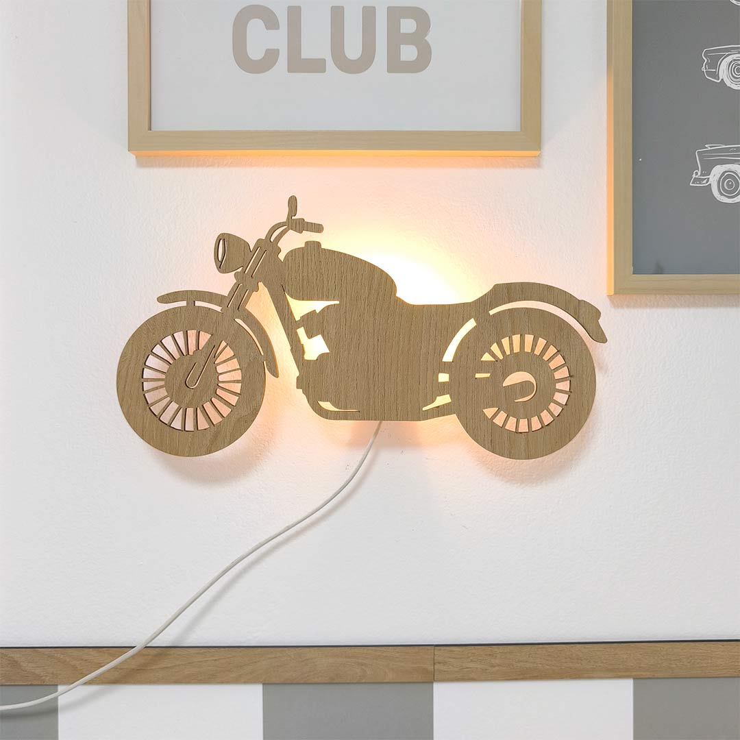 Lámpara de noche de motocicleta para niños – Lámpara de pared para adolescentes