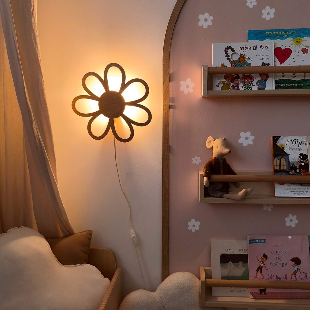 Luz de noche con margaritas: luz de noche para habitaciones infantiles