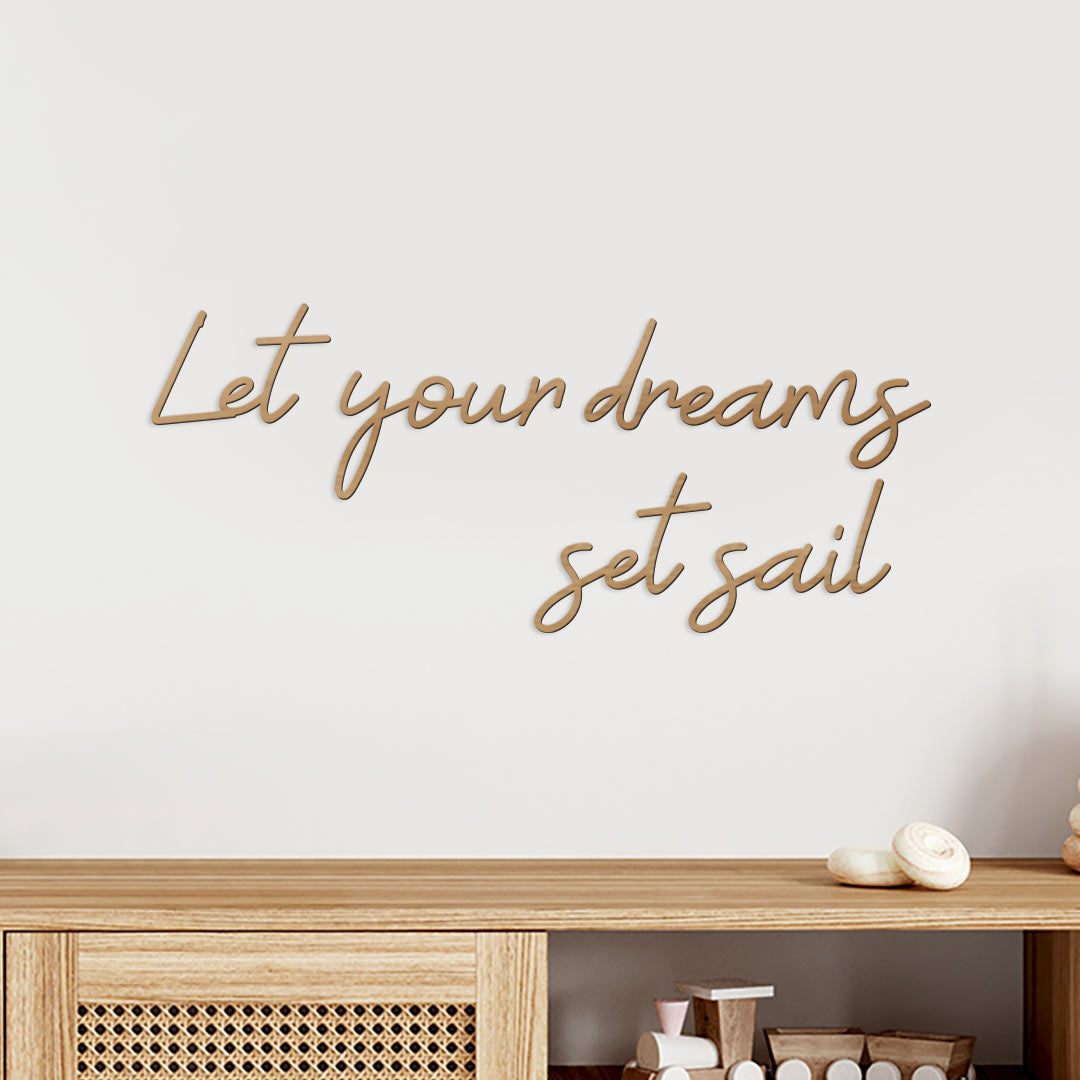 Sticker tree quote for kids' room – Let your dreams set sail