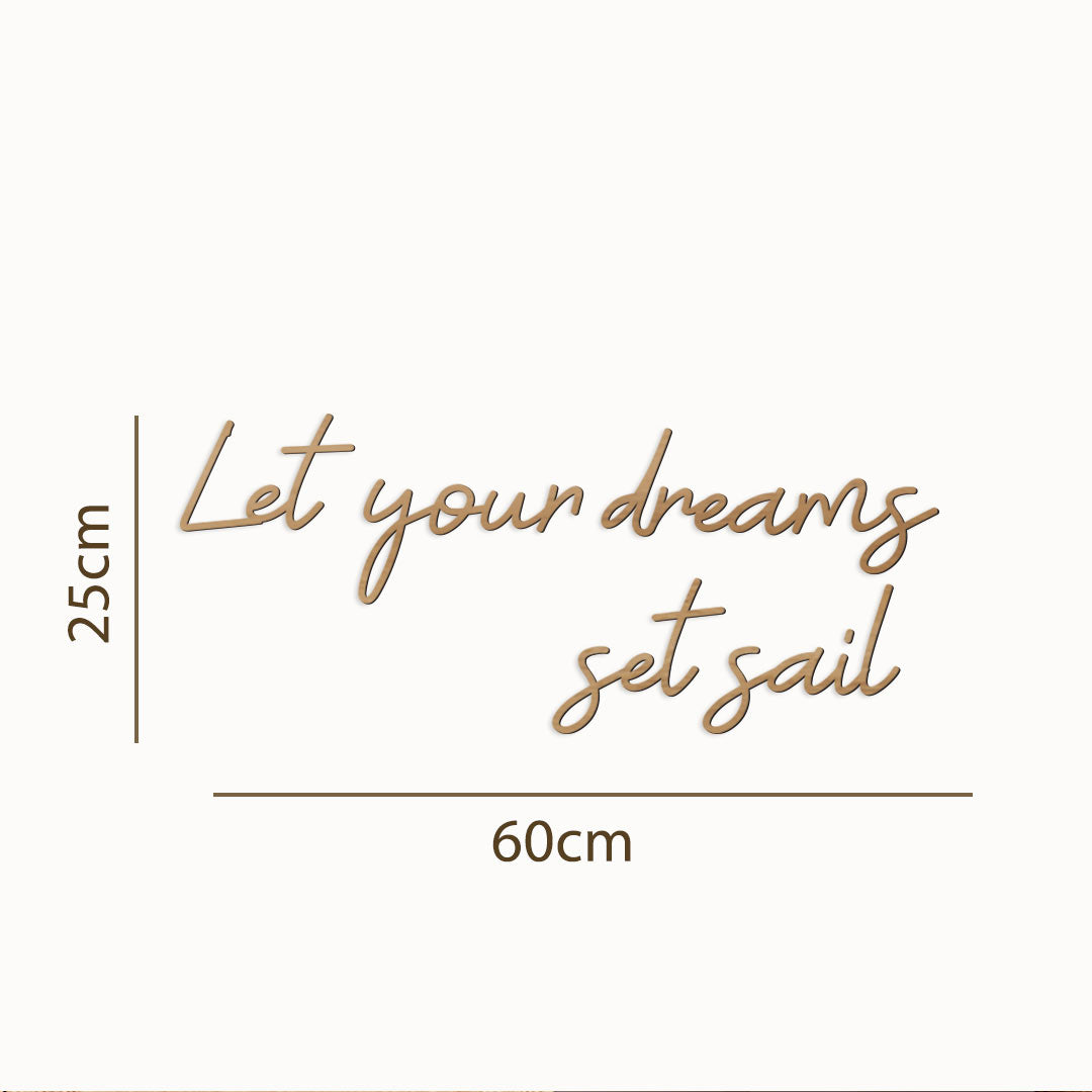 Sticker tree quote for kids' room – Let your dreams set sail
