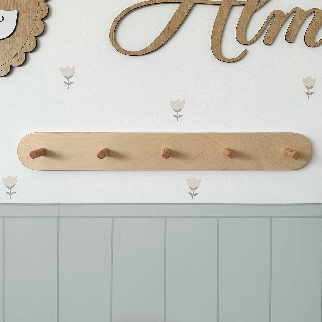 Wooden hangers for children's rooms