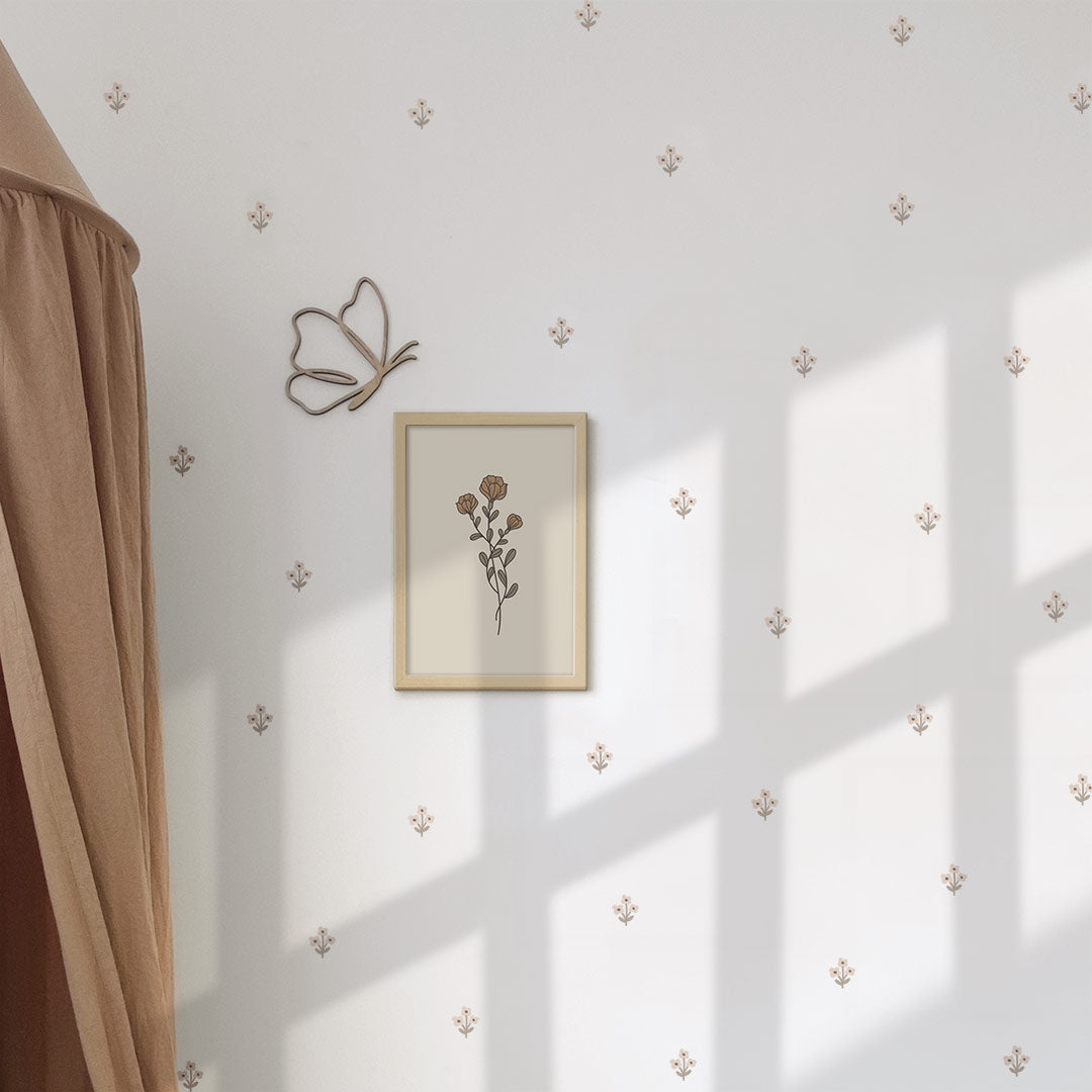 Vintage mini flower wall stickers