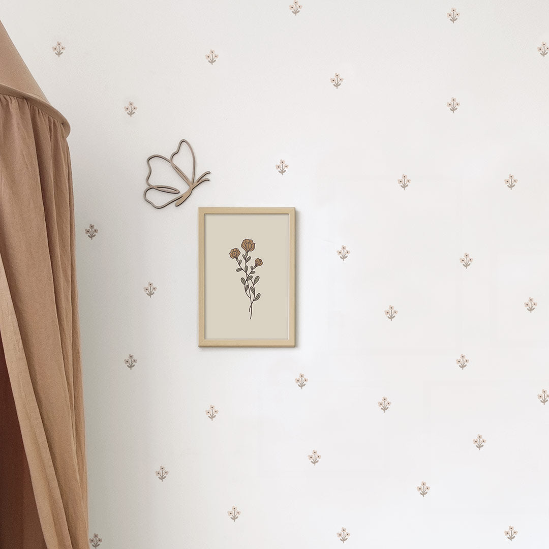 Vintage mini flower wall stickers