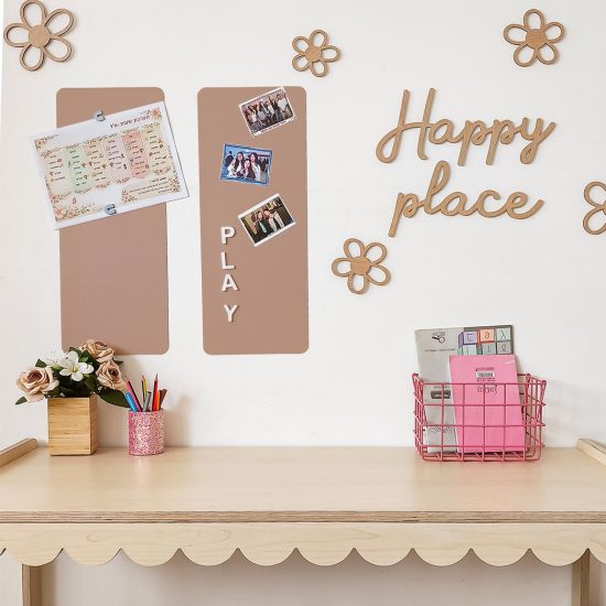 Reusable Magnetic Wall Strips – Magnetic Board for Children's Room (Set of 2, 23×58) – Caramel Rose