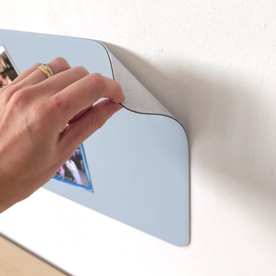 Reusable Magnetic Wall Strips – Magnetic Board for Children's Room (Set of 2, 23×58) – Light Blue