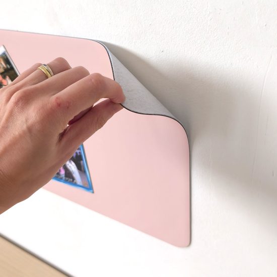 Reusable Magnetic Wall Strips – Magnetic Board for a Child's Room (Set of 2, 23×58) – Pink