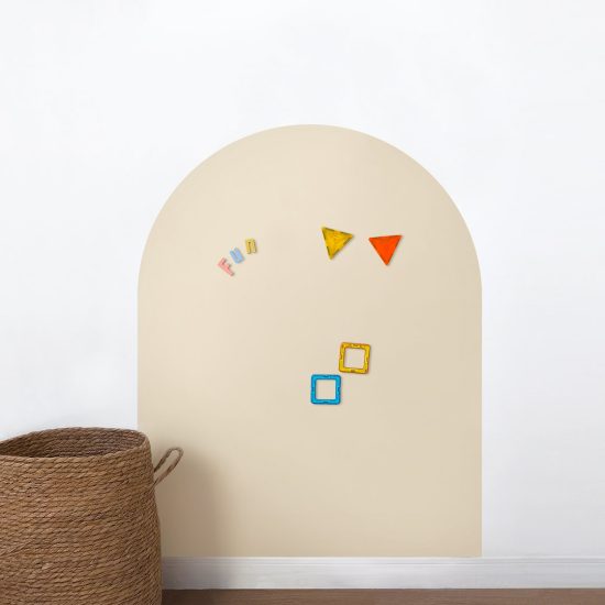 Magnetic arch wall sticker in beige 75x95cm – paintable kids room magnetic board by Ponponi