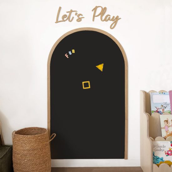 Reusable Magnetic Rainbow Wall Decal – Black (70×120)