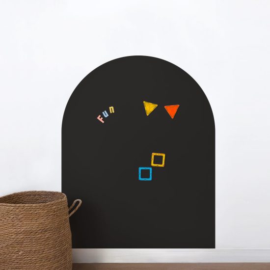 Magnetic Wall Sticker in the Shape of an Arch – Magnetic Board – Black (75x95)
