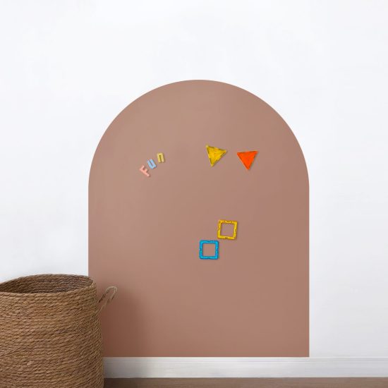 Magnetic bow wall sticker in caramel rose 75x95cm – paintable kids room magnetic board by Ponponi