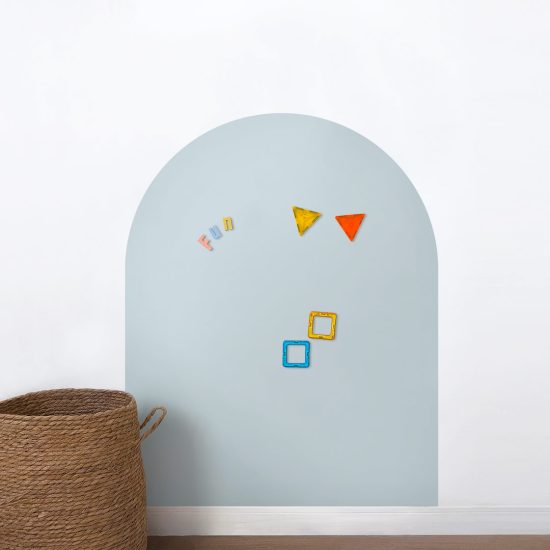 Magnetic arch wall sticker in light blue 75x95cm – paintable kids room magnetic board by Ponponi