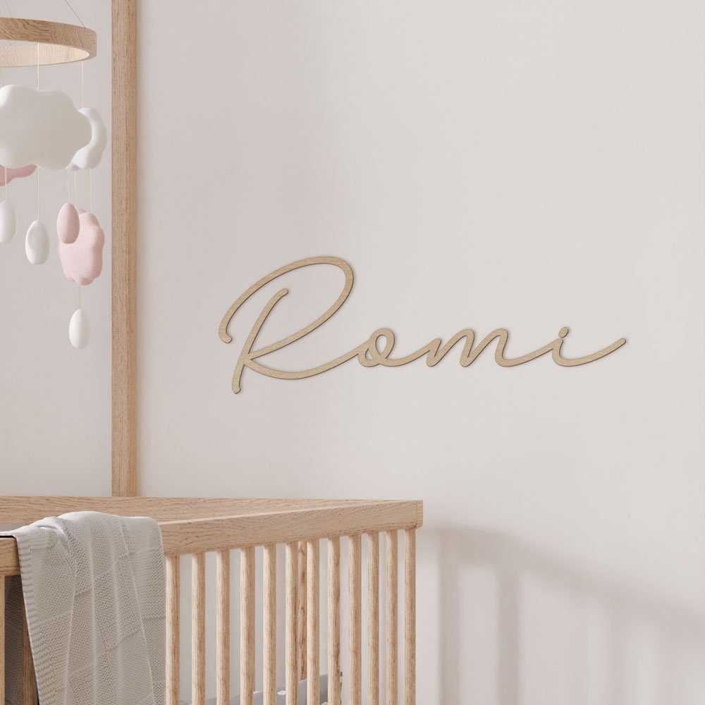 Wooden name sign for children's room – Signs for children's rooms