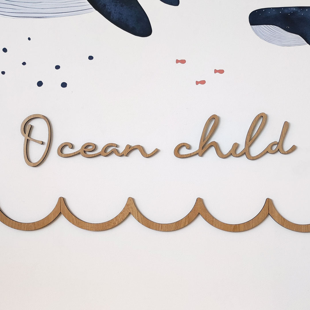 Wall decorations for children Ocean child wooden sign