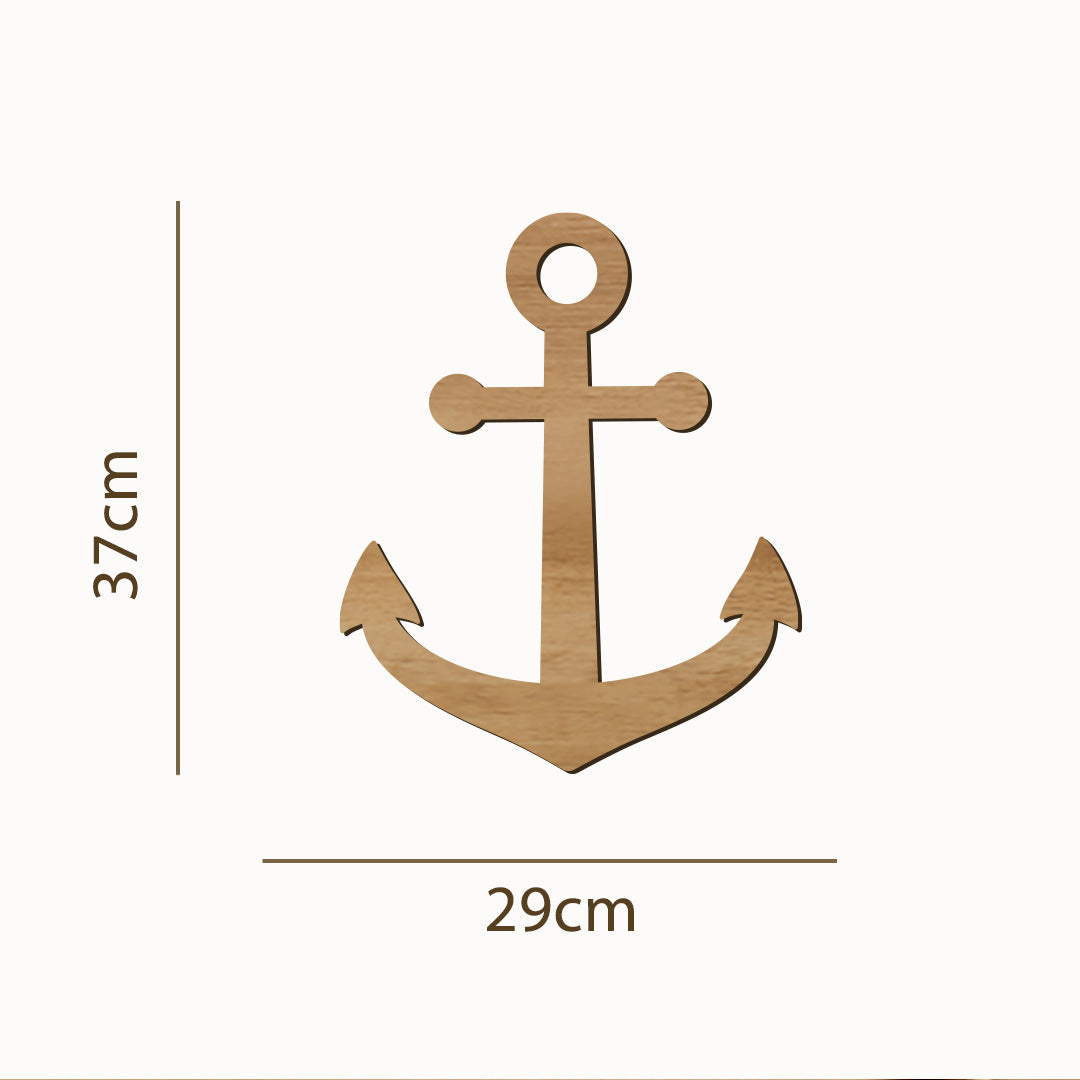 Wooden ship anchor