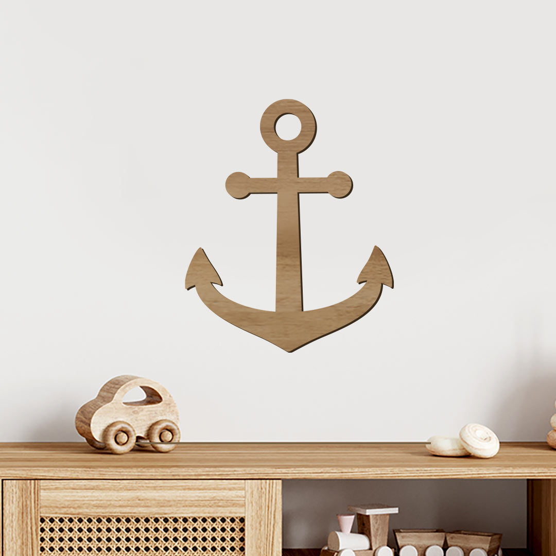 Wooden ship anchor