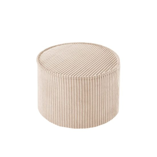 Corduroy Cream-Colored Children's Footstool