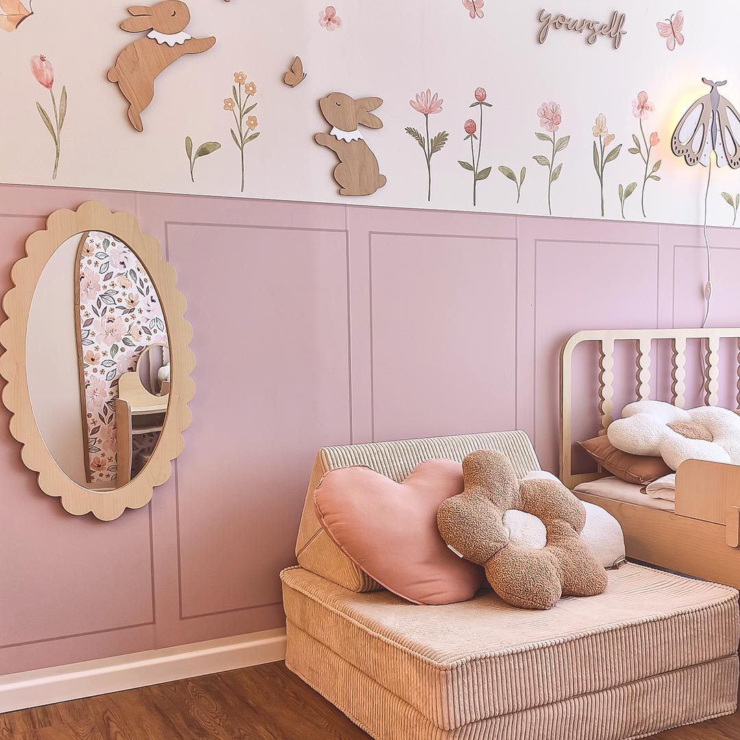 Children's room mirror – oval wave mirror