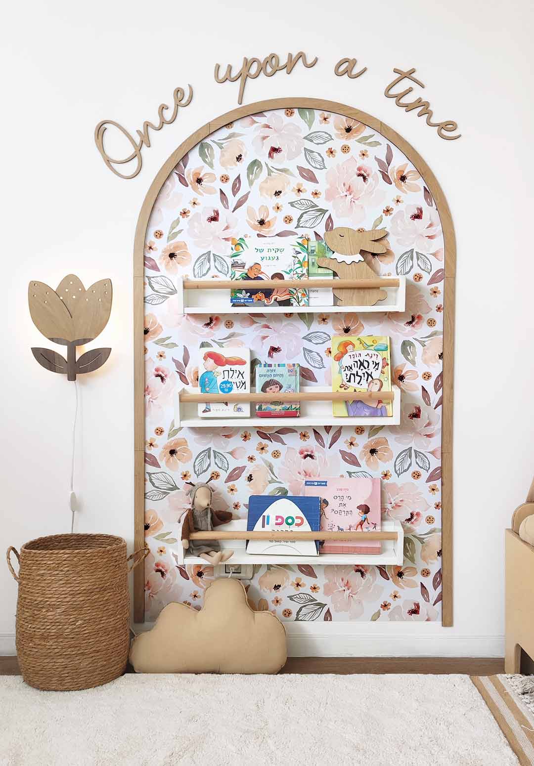 Arch Peony Sticker Set + Wooden Frame 90X150