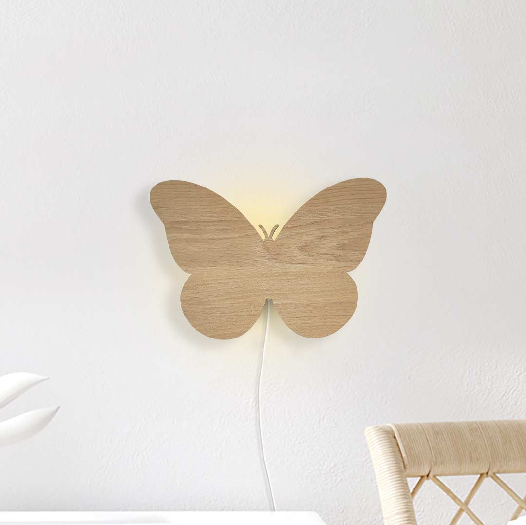 Luz nocturna de mariposa para niños