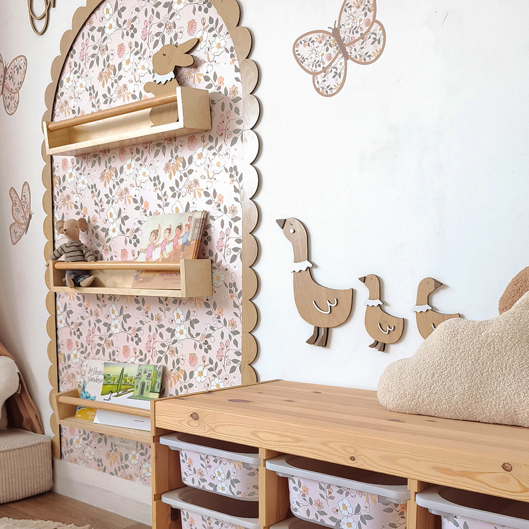 Wooden goose family set