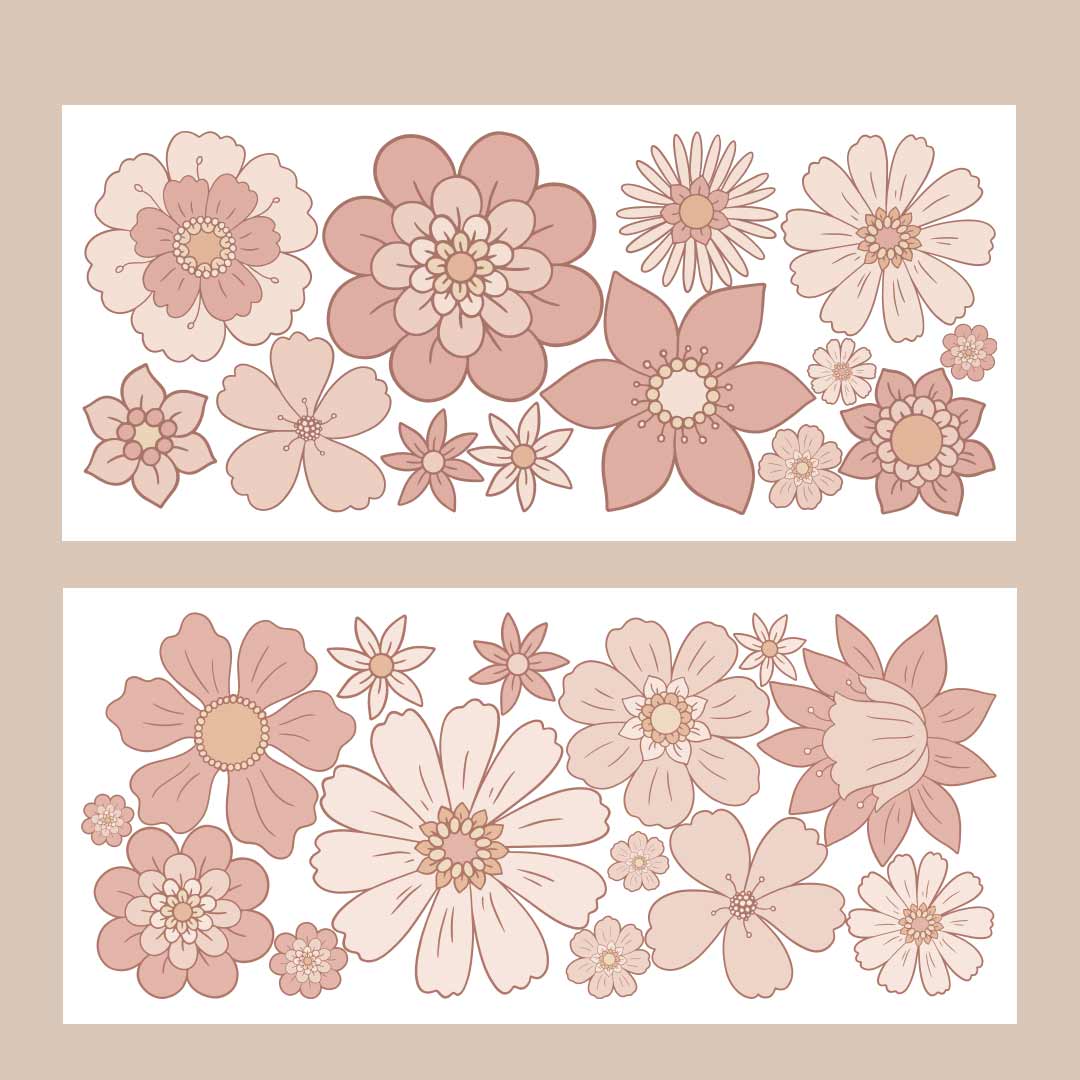 Large flower wall stickers – reusable wall stickers