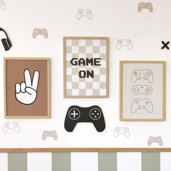 Gaming teen room poster set – premium high quality prints by Ponponi