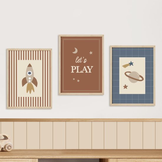 Hamra space kids room photo set – premium high quality prints by Ponponi