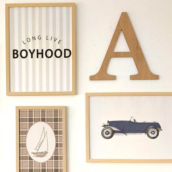 Photo Collage Bundle for Kids + Initial + Wooden Sign