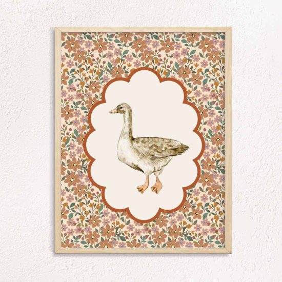 Vintage goose kids room poster – premium high quality print by Ponponi