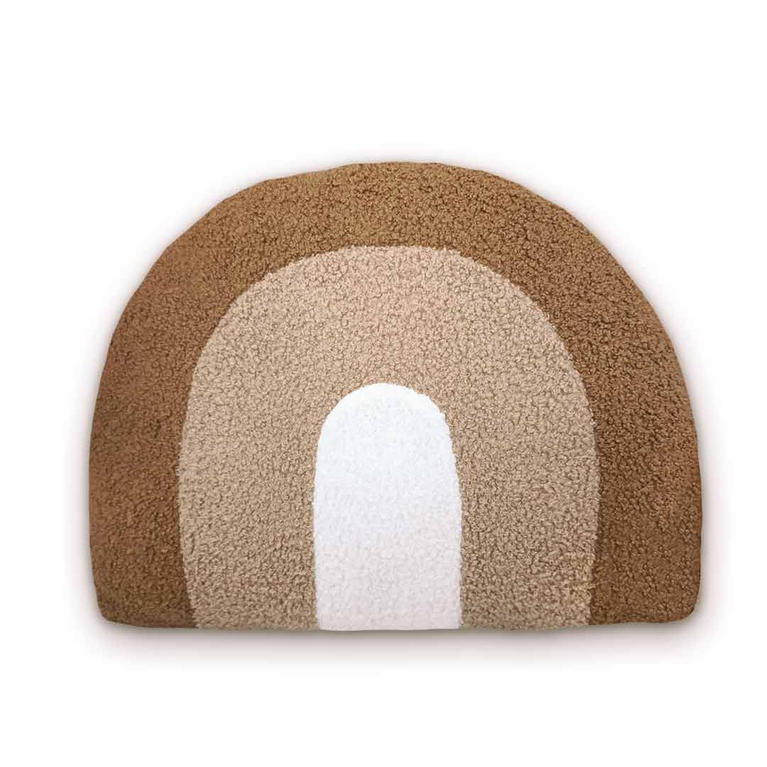 Brown rainbow decorative cushion