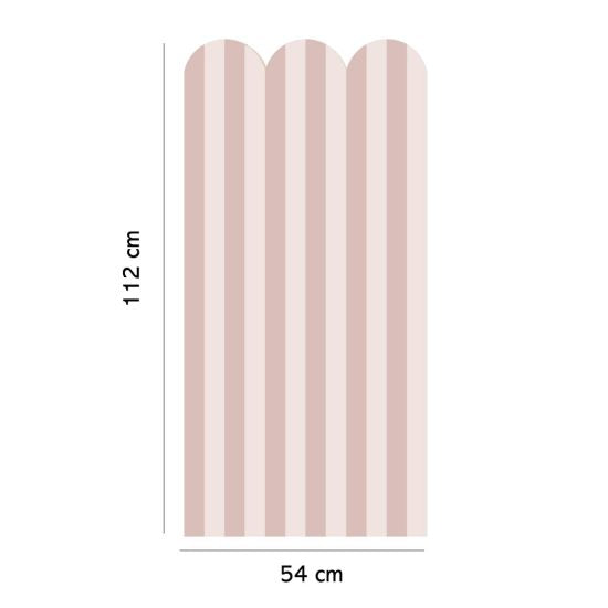 Pink Curly Stripe Wallpaper Sticker