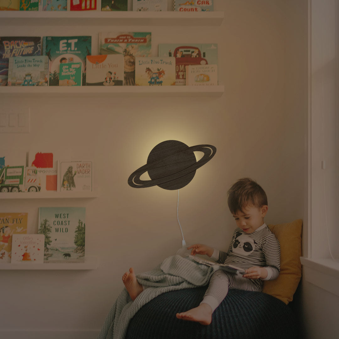 Lámpara de noche Planet Star – Lámpara infantil Saturno
