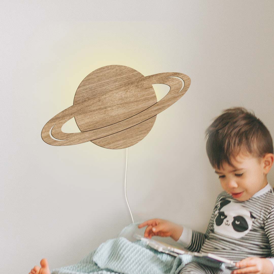 Lámpara de noche Planet Star – Lámpara infantil Saturno