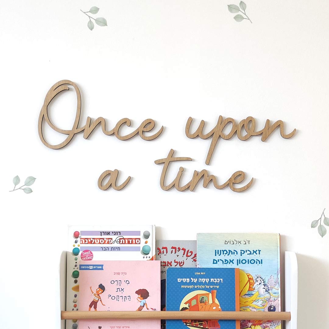 Wooden sign for children's room – once upon a time