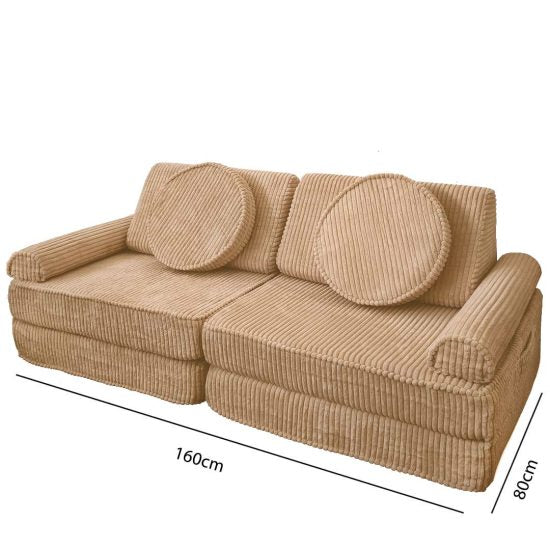 Complete Modular Sofa Set for Children, Brown – Width 160 – GRANDE