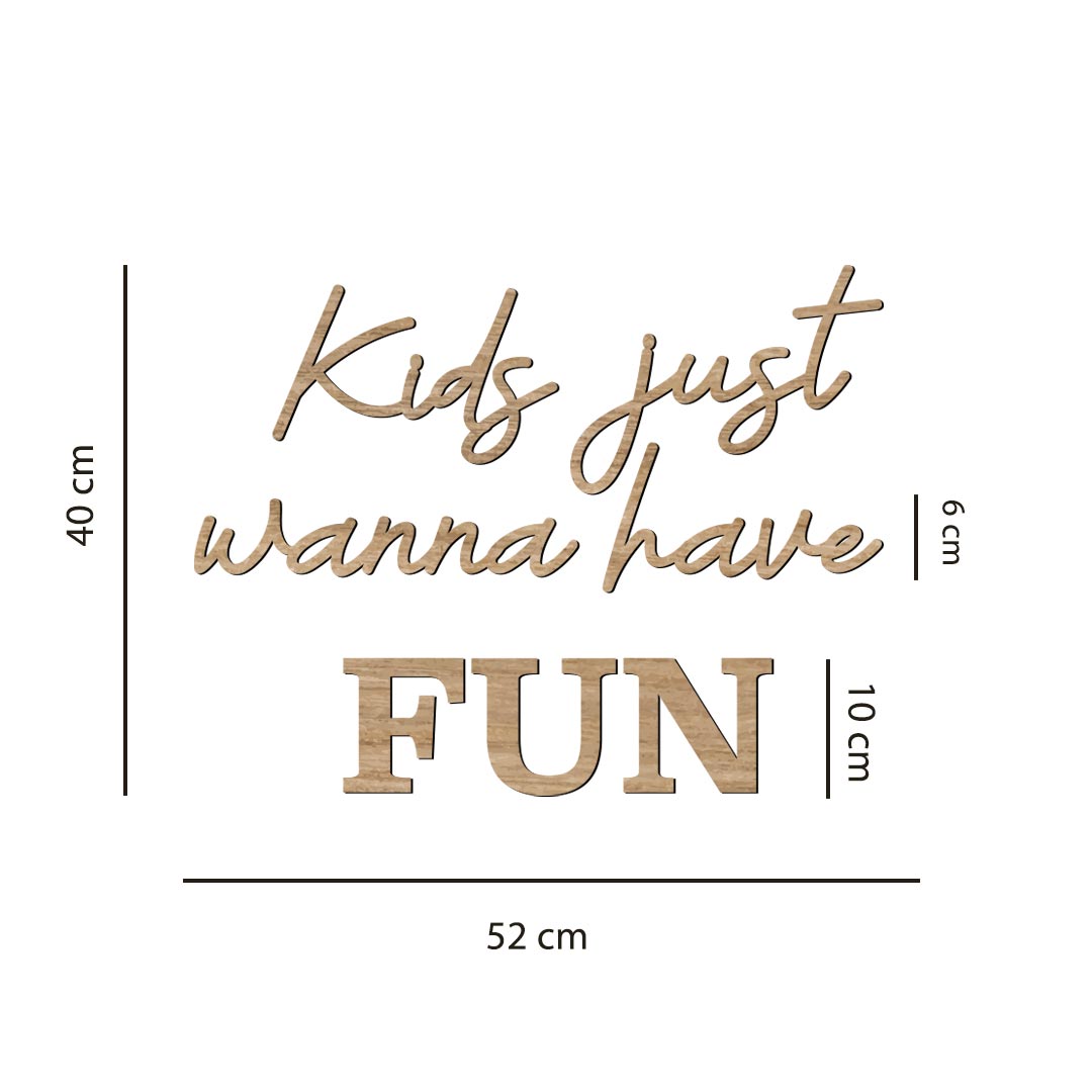 Wooden wall art for kids' rooms – kids just wanna have FUN
