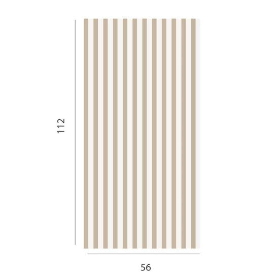Wallpaper for a children's room with mocha brown stripes