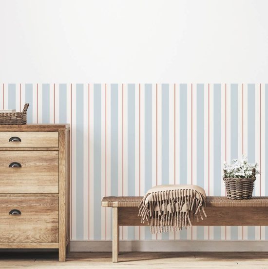 Striped Wall Decal for Children's Rooms – Model SAILOR - Wallpaper
