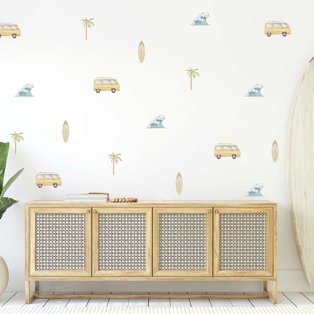 Surfing wall stickers