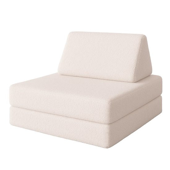 Kids modular convertible sofa in soft teddy fabric with removable washable cover – Ponponi