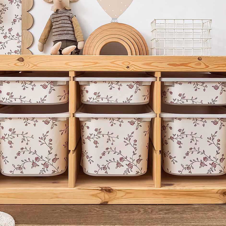 Storage Box Stickers – Vintage Floral