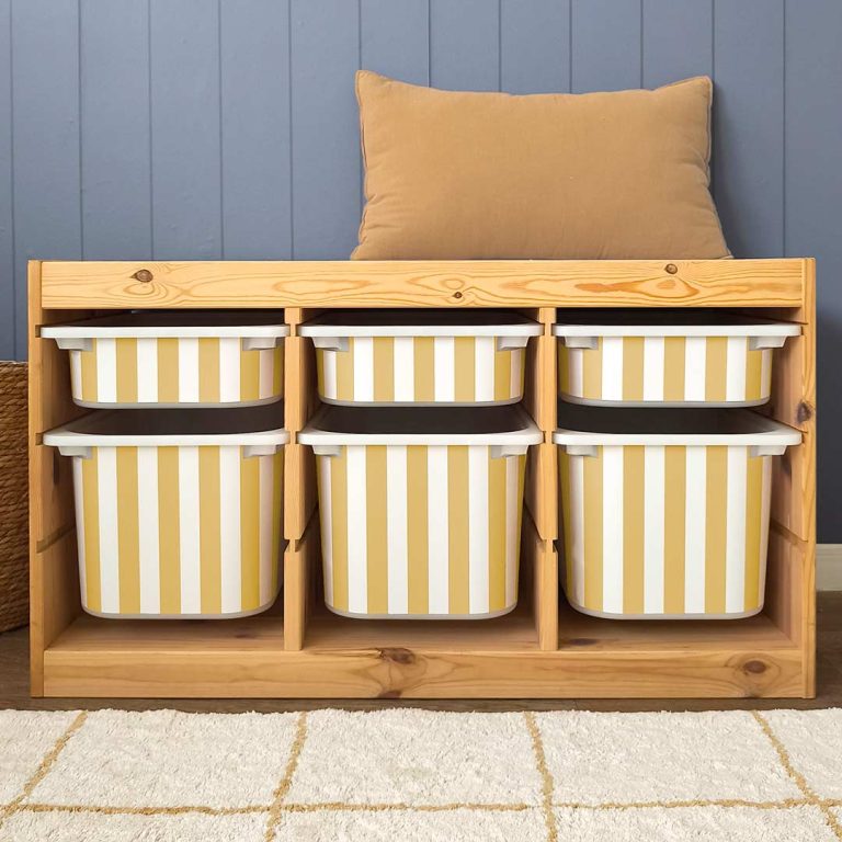 Trofast storage box stickers with stripes